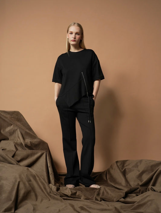 Lorena Slanted Zip Top