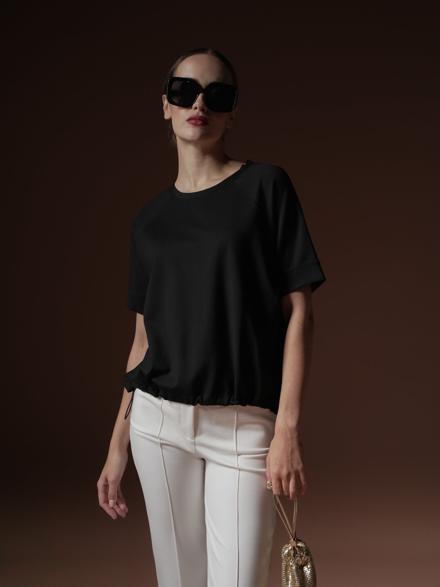 Malou Raglan Toggle Hem Top
