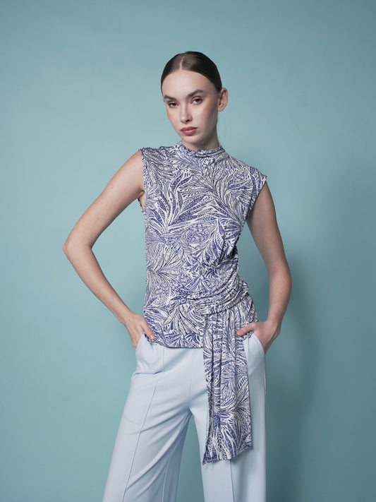 Felicia Form Fitting Printed Top