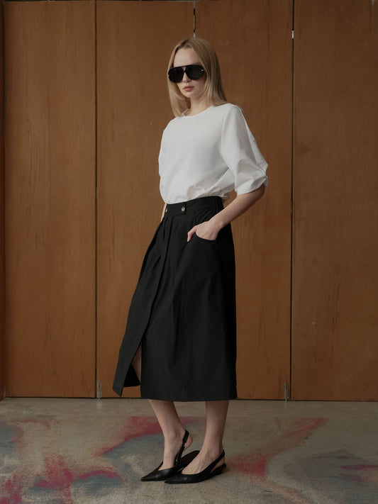 Susan Pleated Sleeve Top