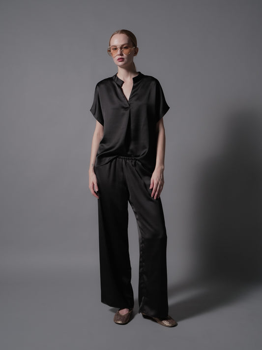 Geneva Flowy Satin Top