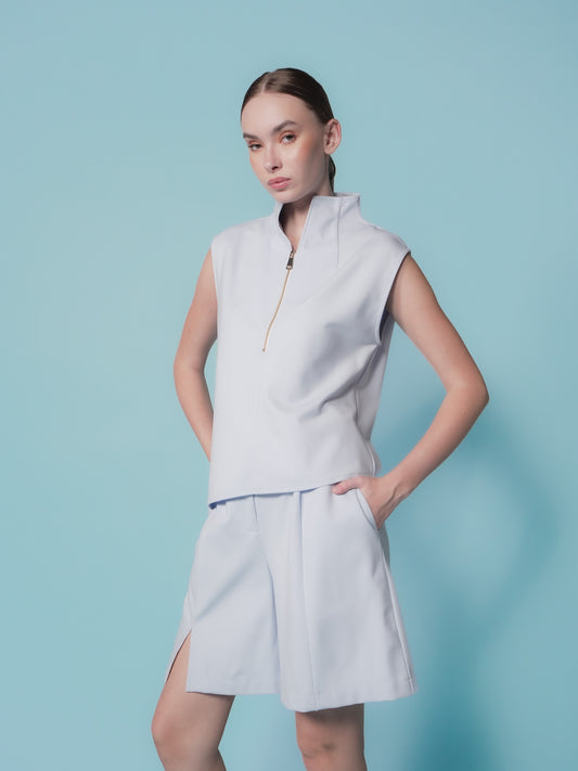 Selina Zipped High Neck Top
