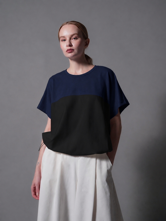 Rodora 2-Tone Loose Toggle Top