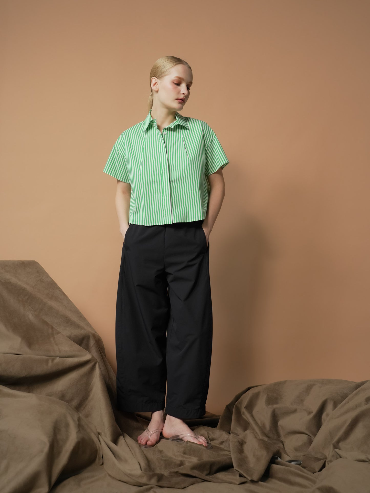 Jamela Striped Polo Top