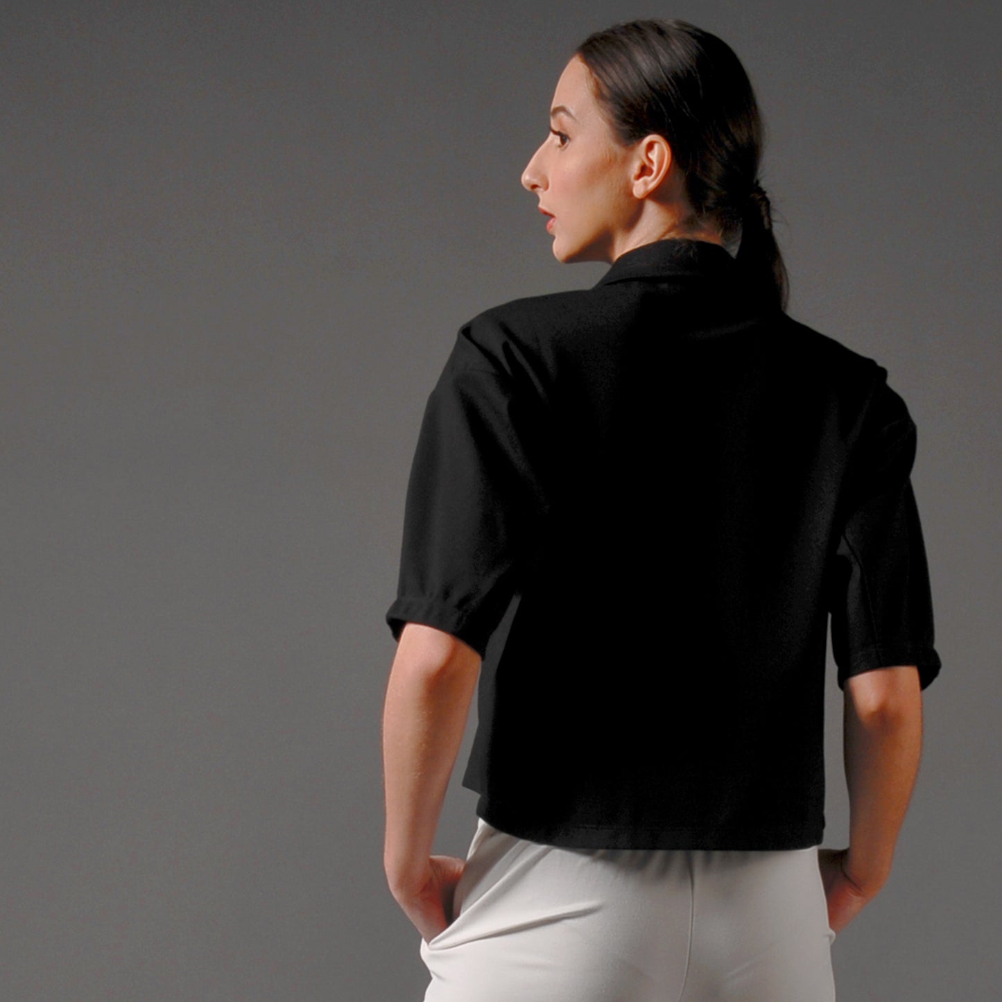 Joana Half Zip Collar Top