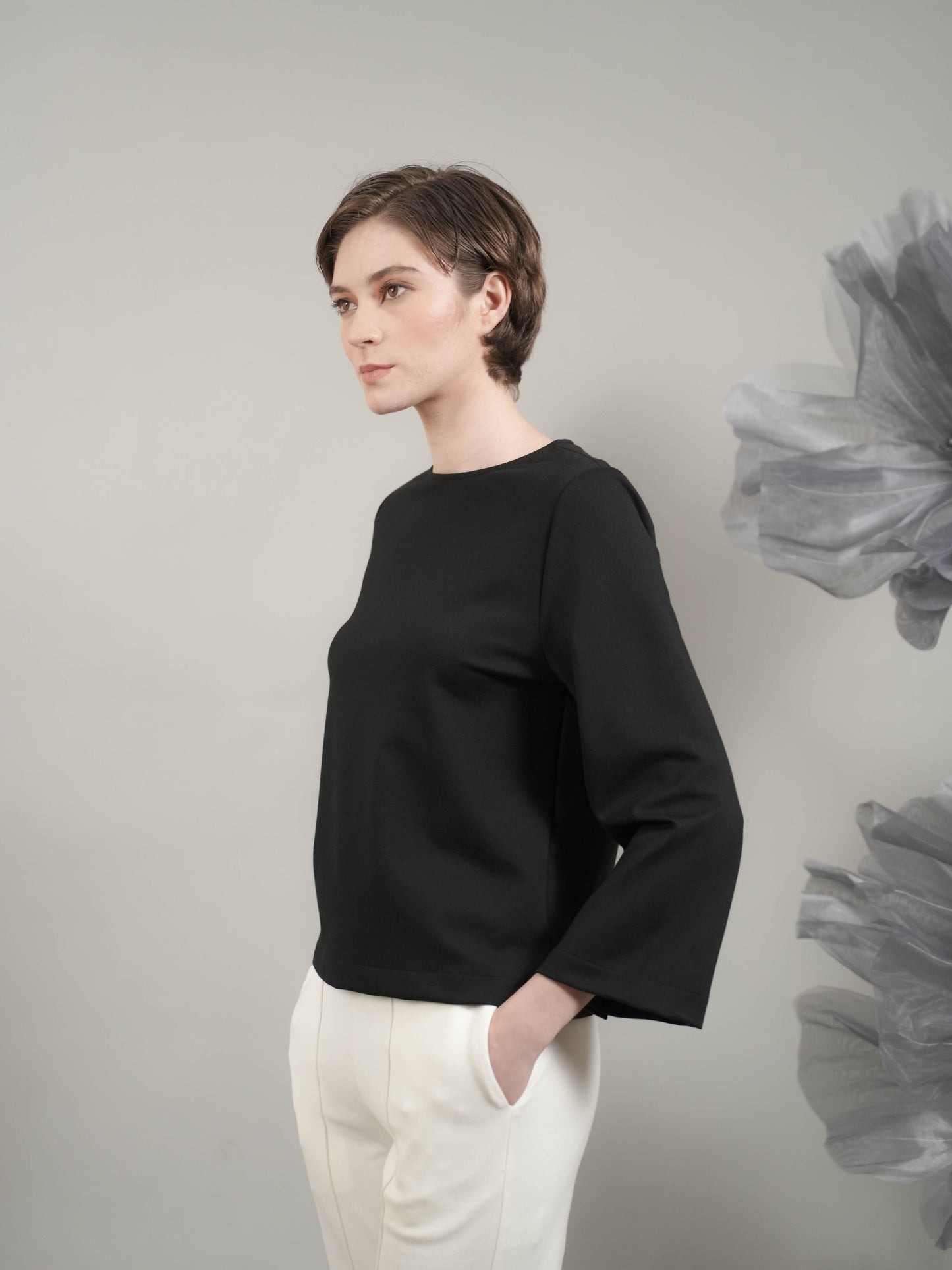 Glenn Button Sleeves Top