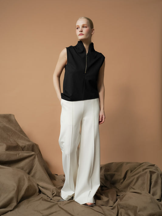 Selina Zipped High Neck Top