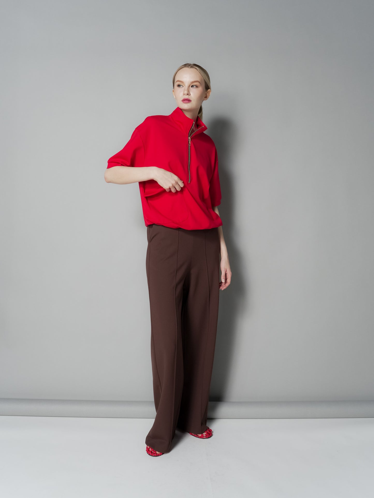 Queenie Zip Top with Pocket