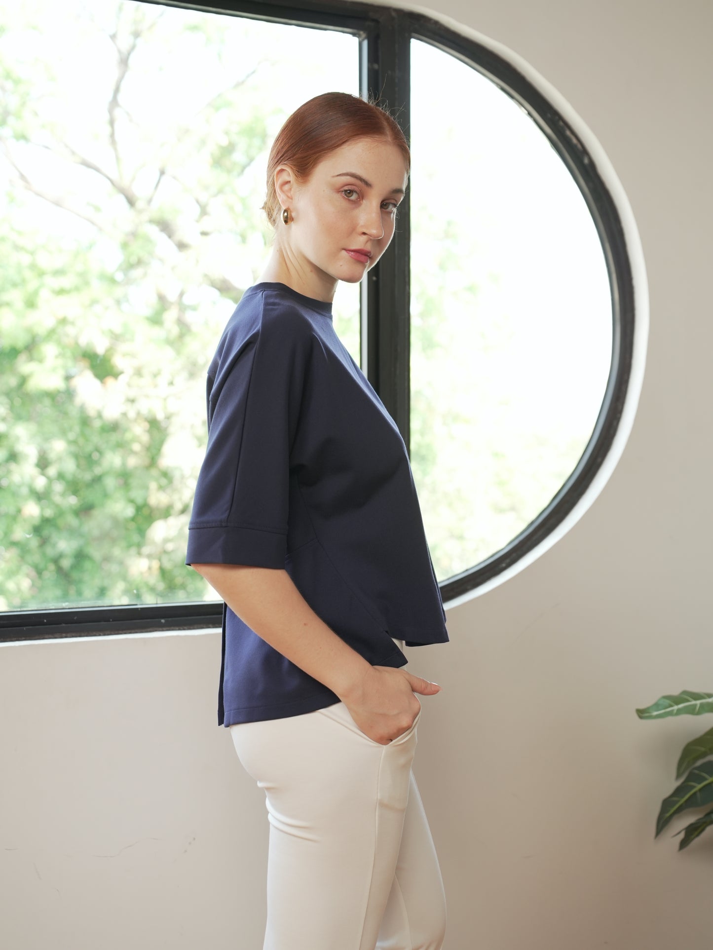 Pammy Button Back Detail Top