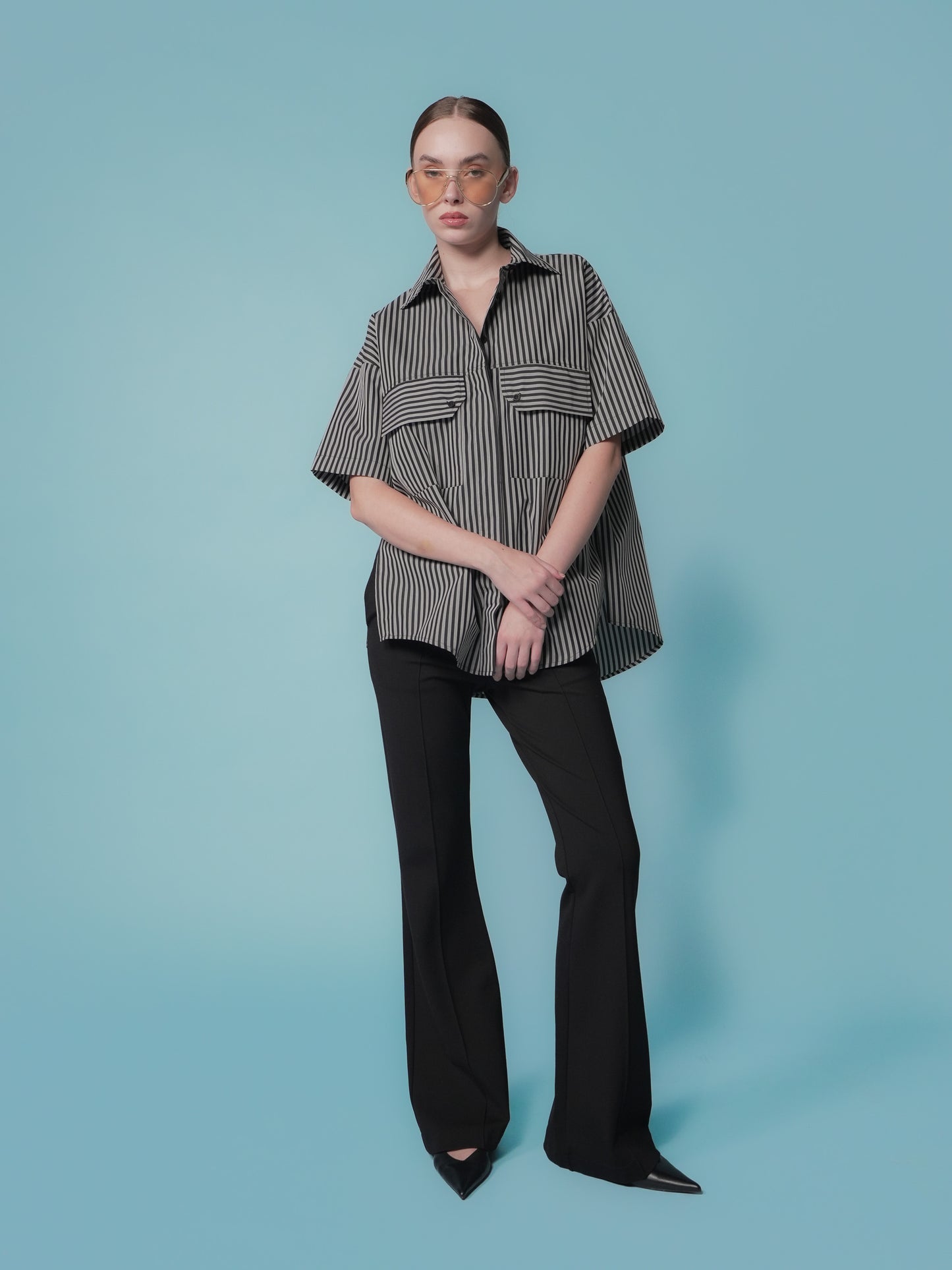 Jester Striped Oversized Polo