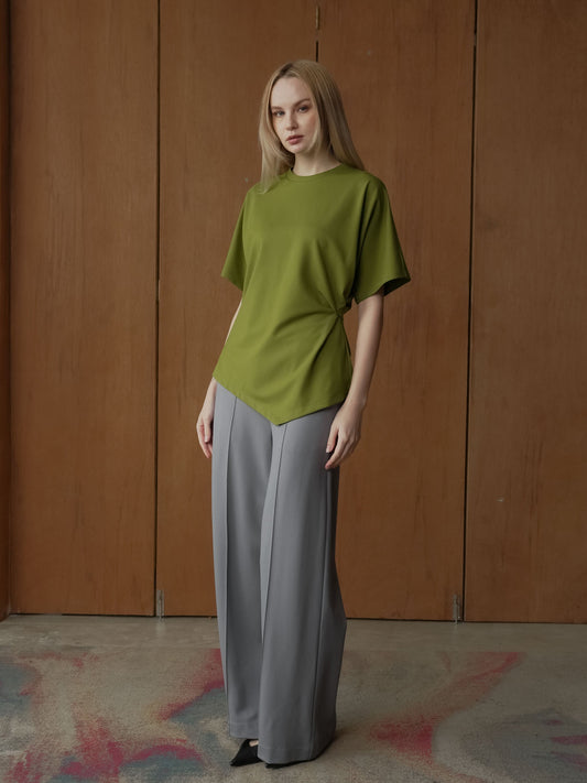 Lav One Side Pleats Top