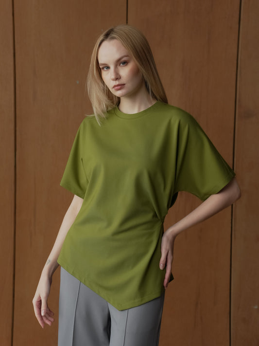 Lav One Side Pleats Top