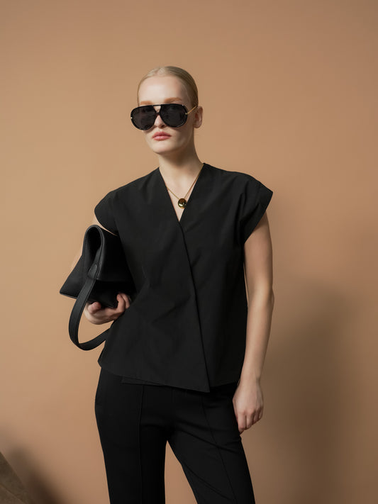 Jaded Overlap Vest Top