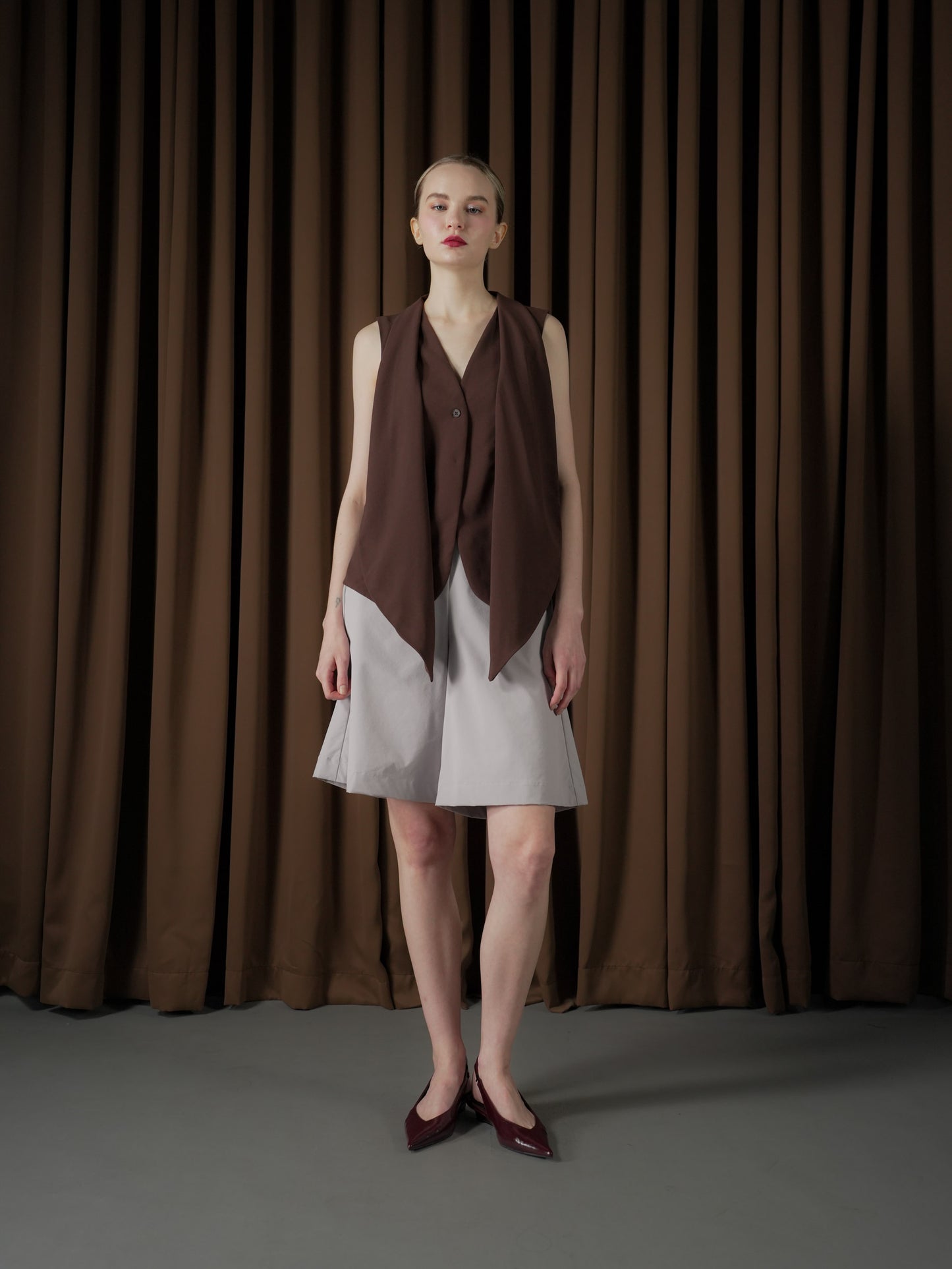 Kourtney Shawl Lapel Vest Top