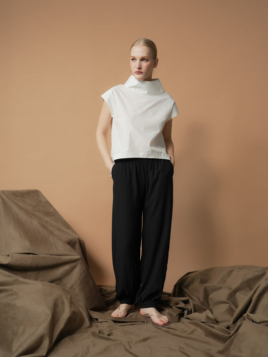 Tisa Hi-neck Zipped Top