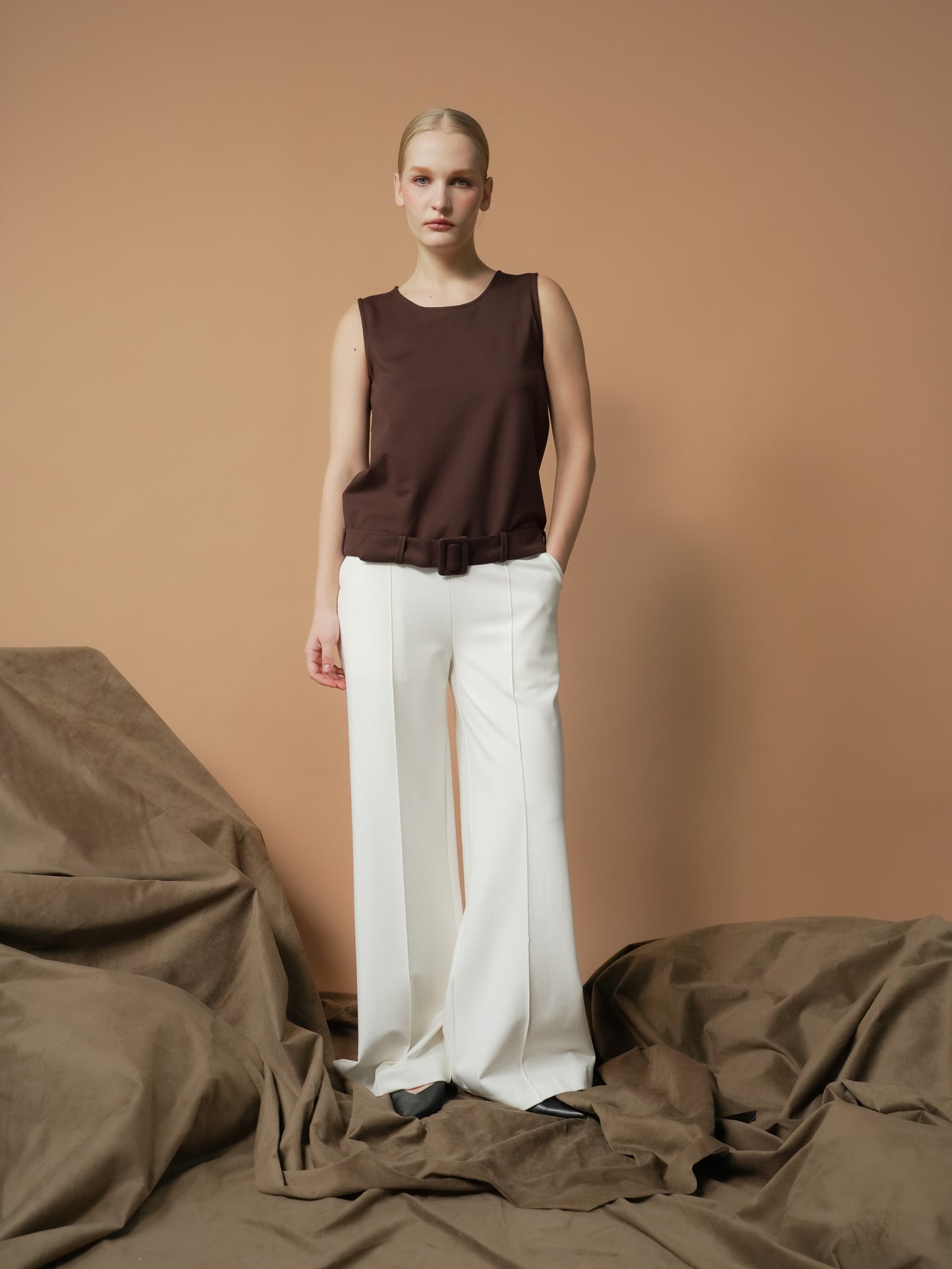 Marcia Hip Belt Sleeveless Top