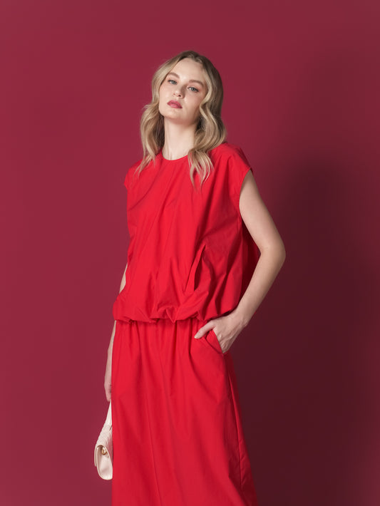 Gloria Back Button Balloon Top