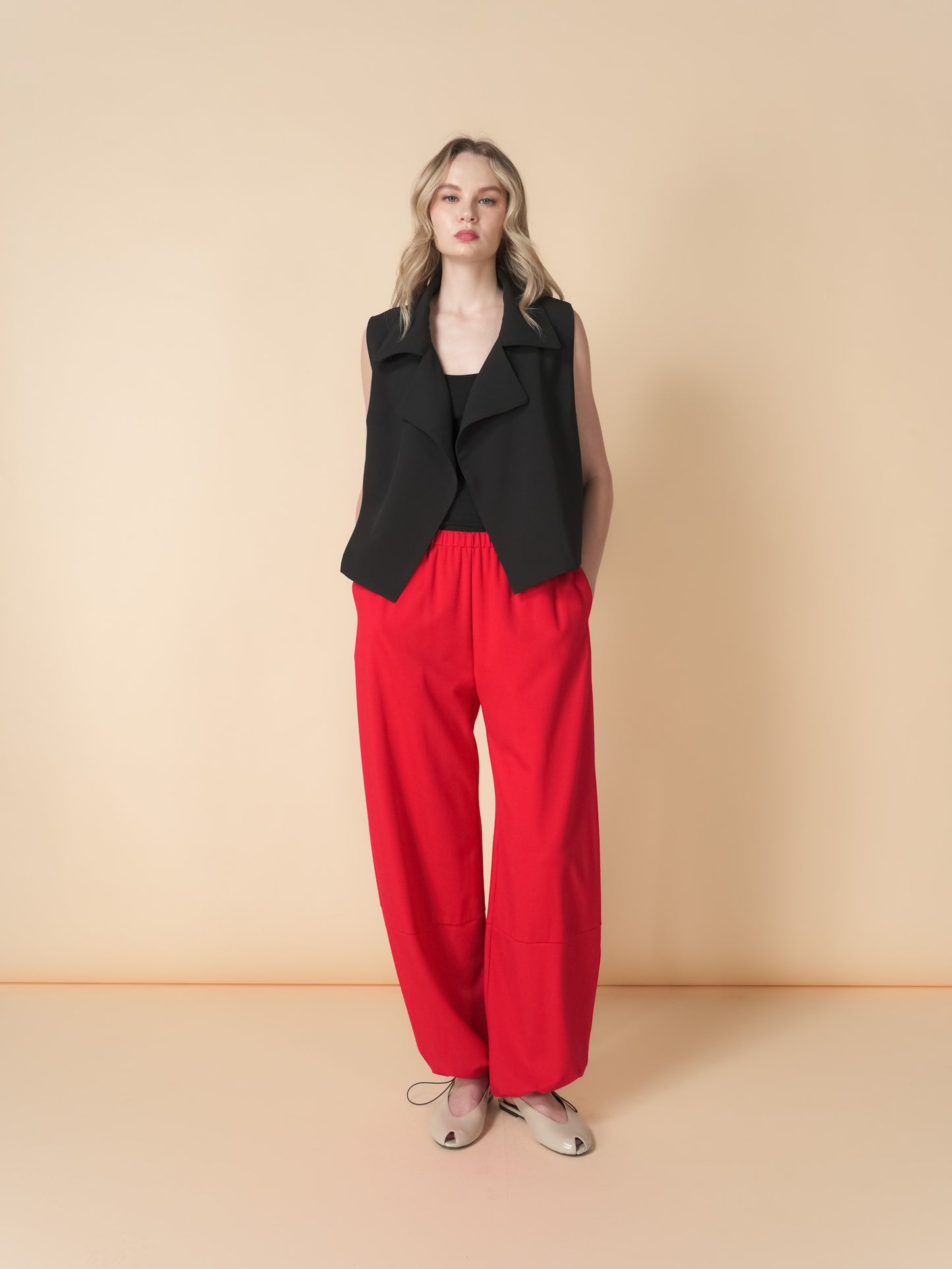 Asunta Crepe Flowy Vest Top