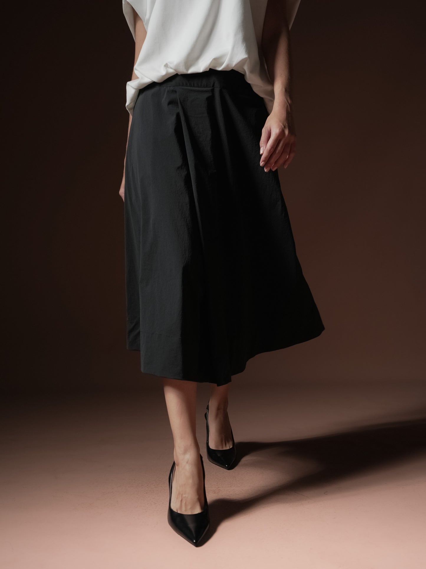 Jed Overlap Pleat Skirt