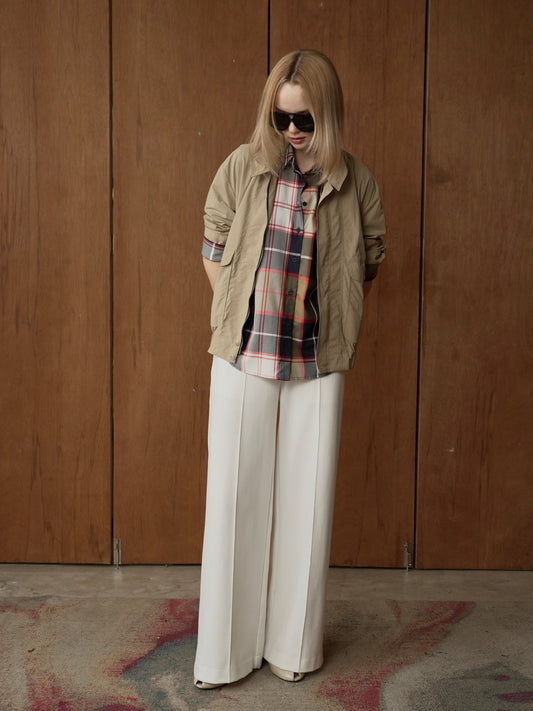 Calie Oversized Polo (Plaid)