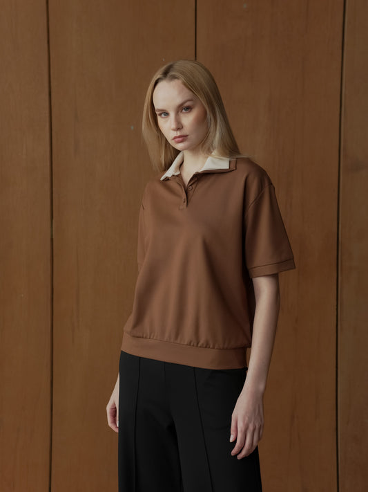 Dina Double Collar Combi Top