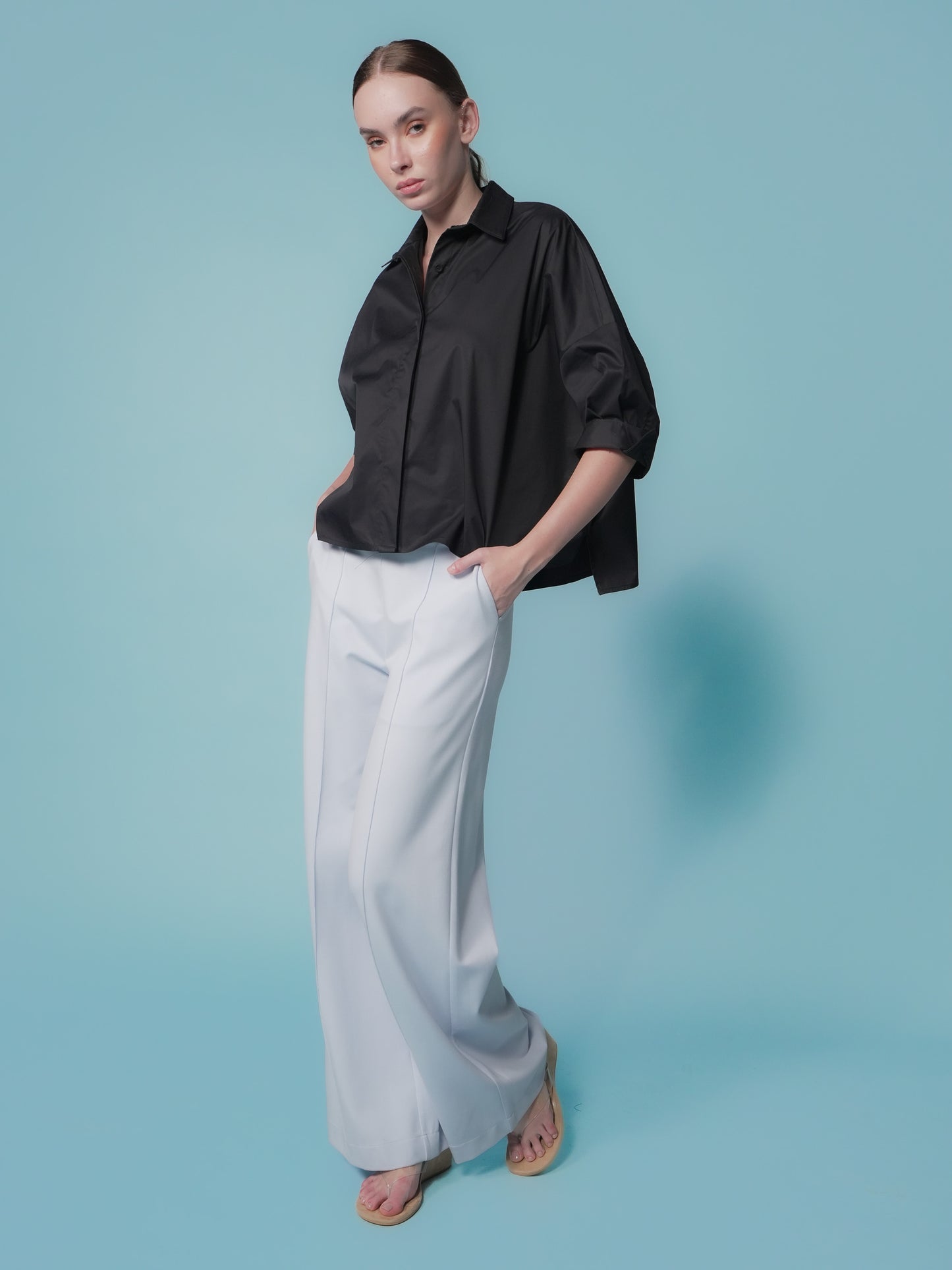 Glaiza Semi Crop Loose Polo