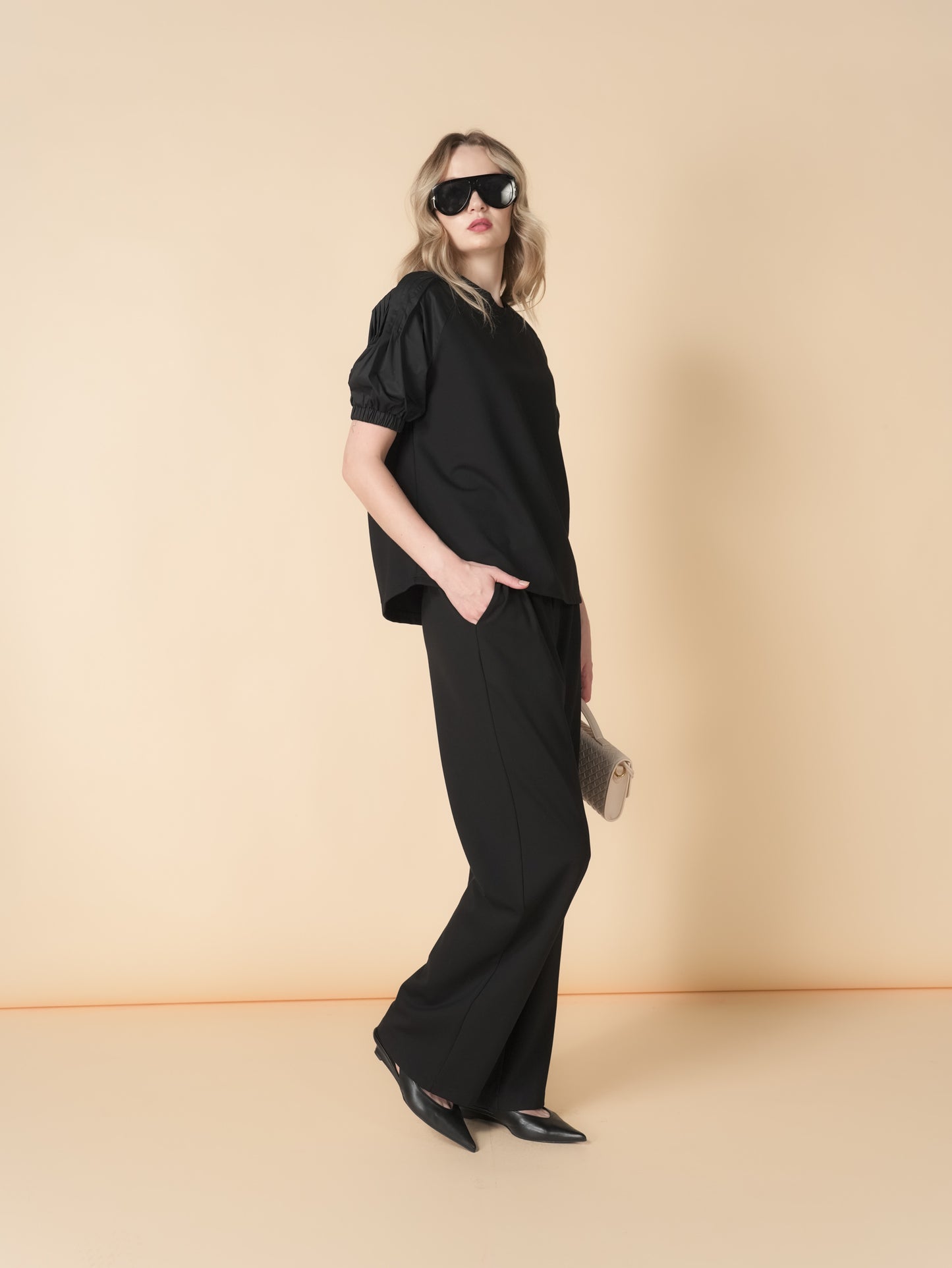 Cherie Pleated Sleeve Top