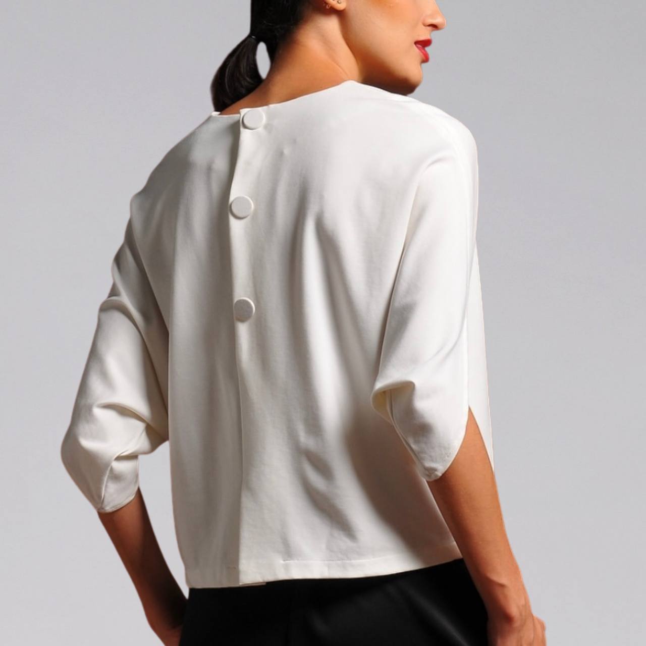 Sydney Back Button Detail Top