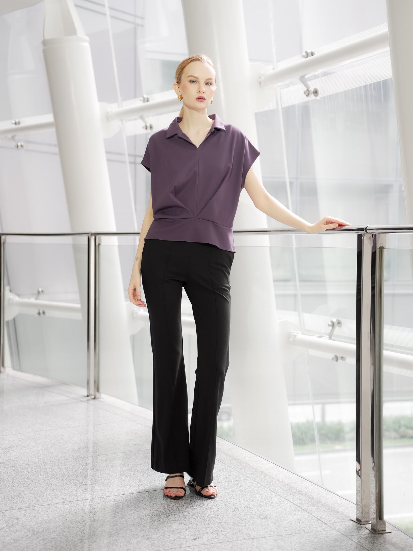 Aya Front Pleat Top