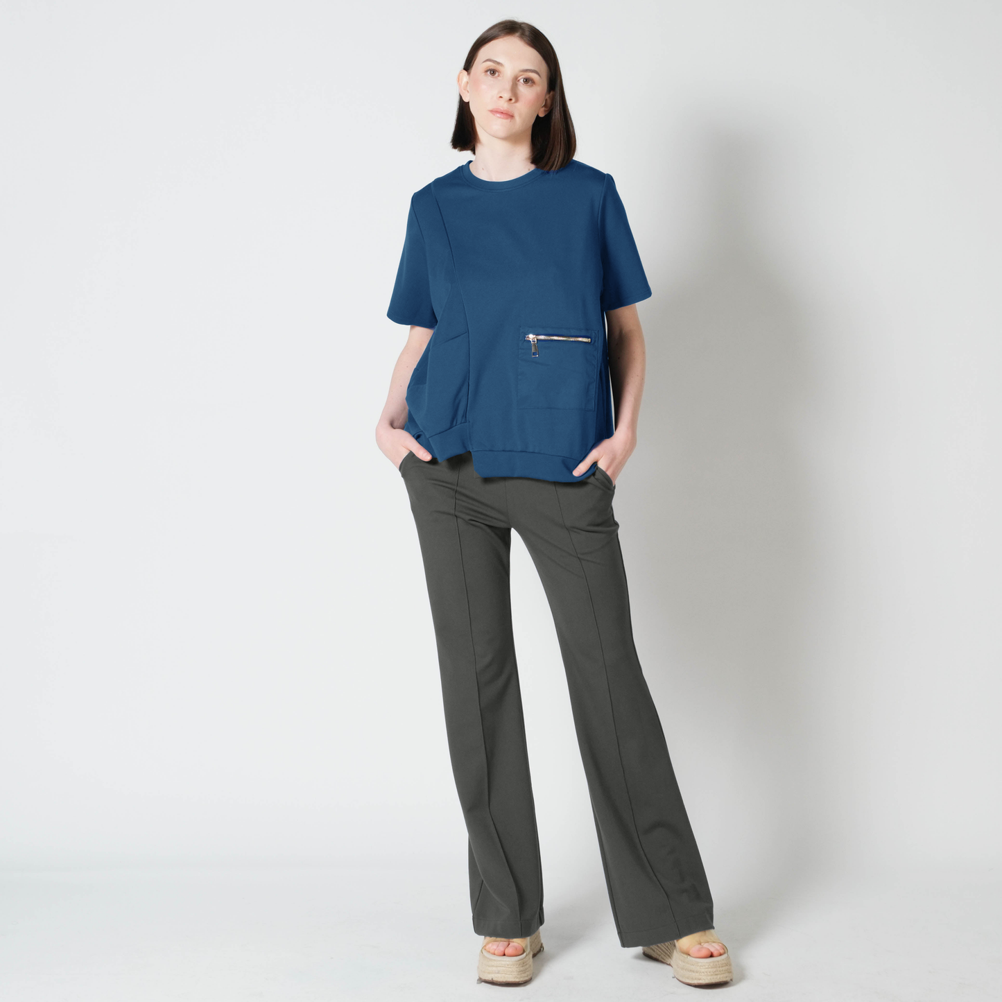 Melba Zipped Pocket Top