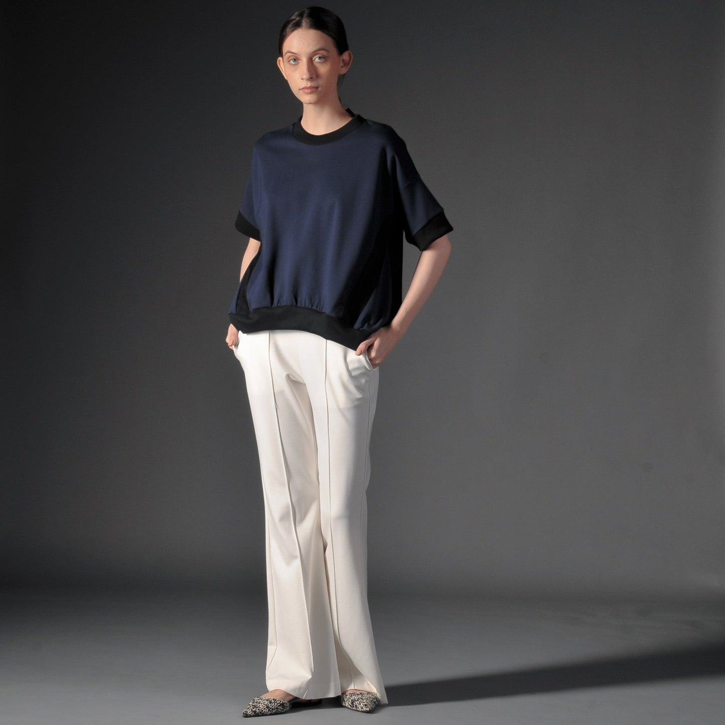 Janine Combination Fabric Top