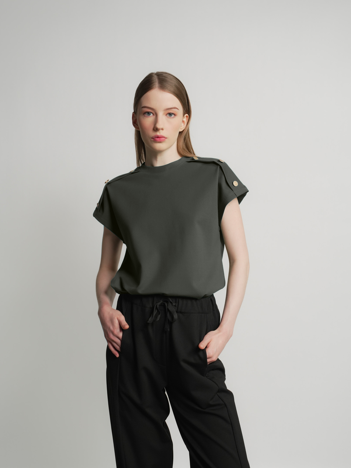 Ronalyn Button Detail Top