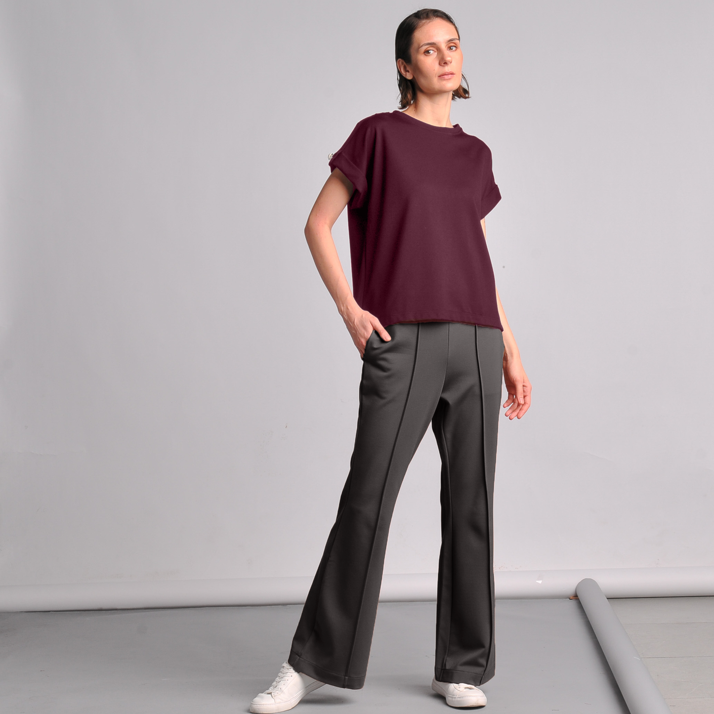 Stevie Button Detail Top