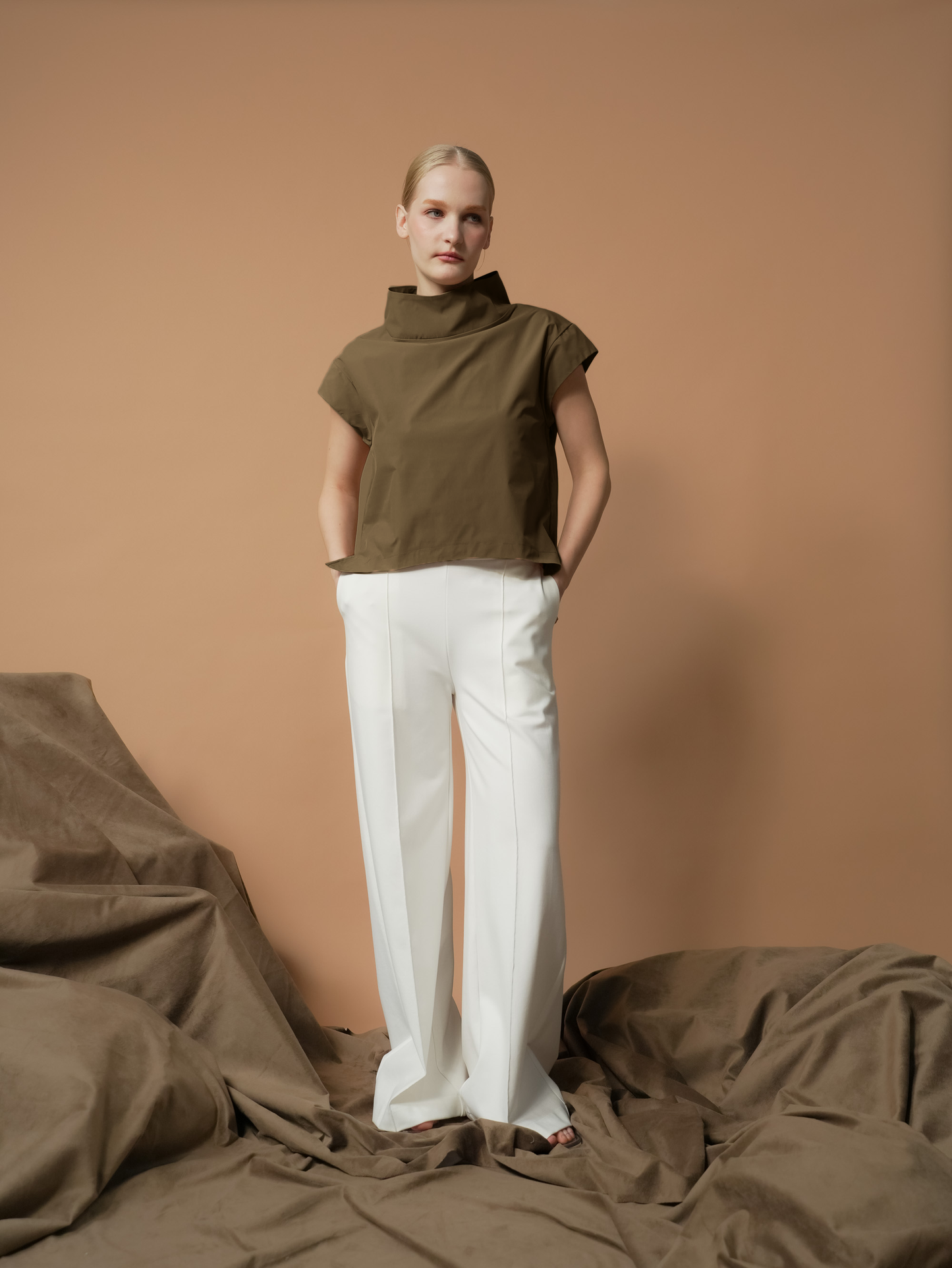 Tisa Hi-neck Zipped Top