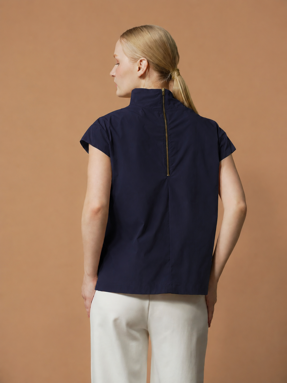 Tisa Hi-neck Zipped Top