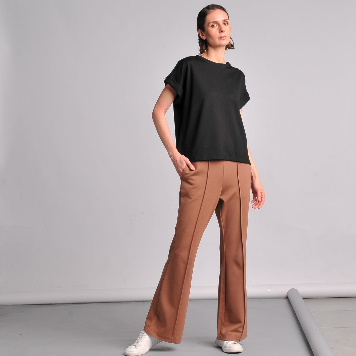 Stevie Button Detail Top
