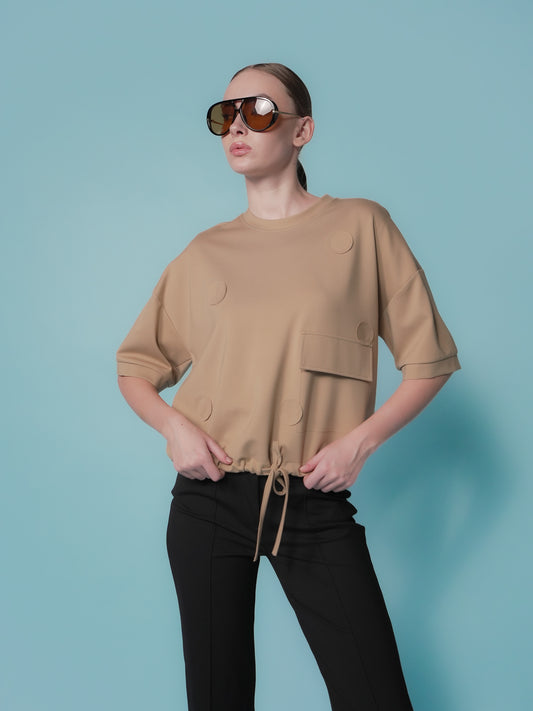 Pola Polka Detail Top