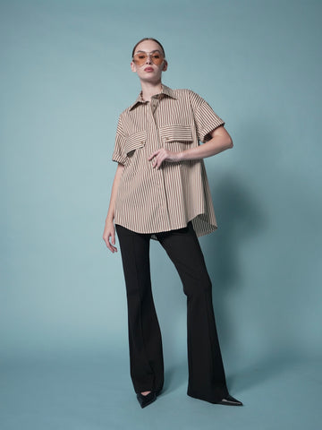Jester Striped Oversized Polo