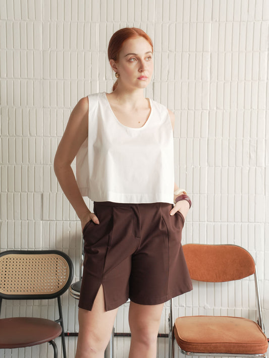 Jennie Pleated Crop Top