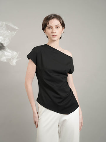 Stacey Off-shoulder Side Zip Top