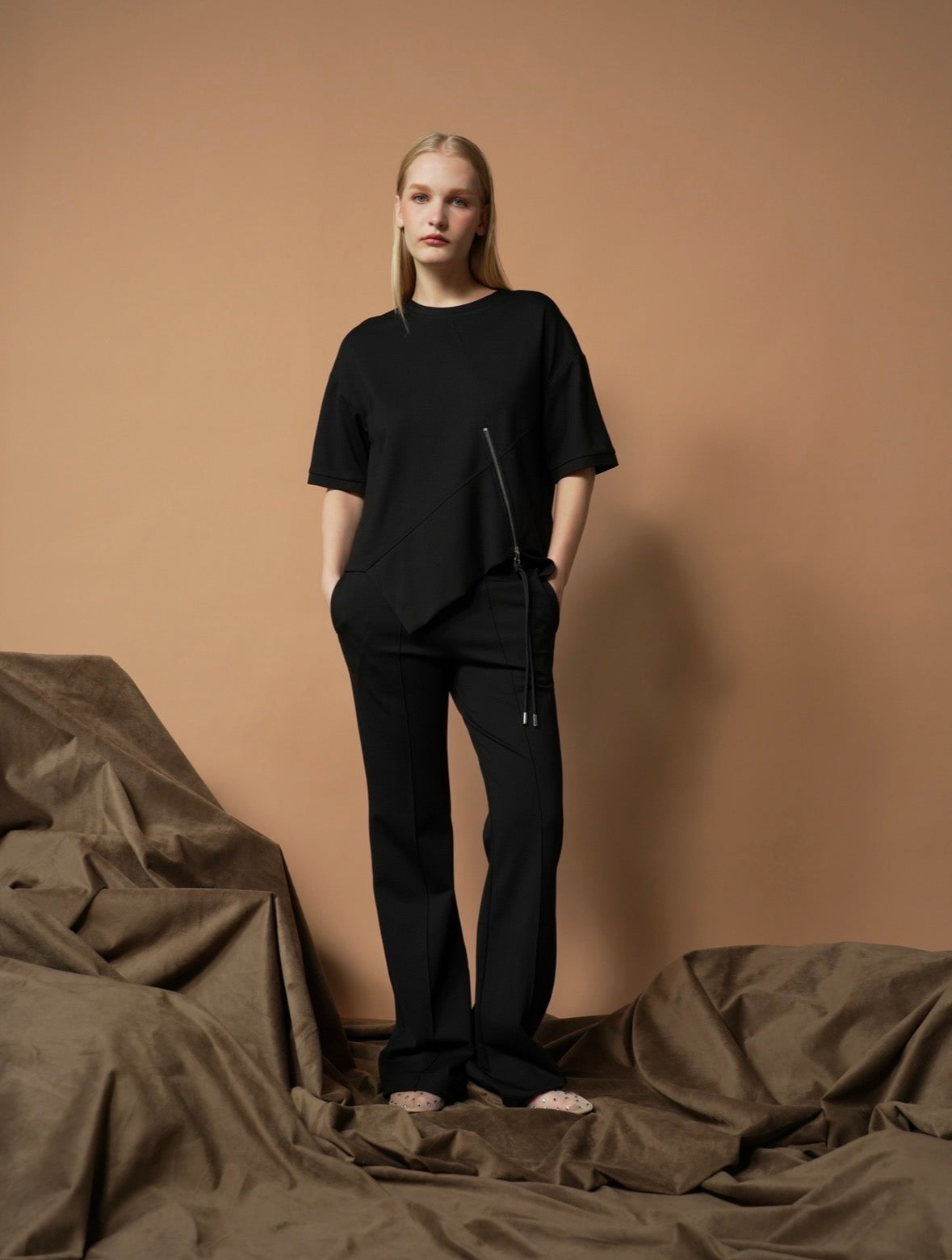 Lorena Slanted Zip Top