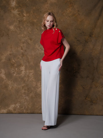 Venti Button Detail Top