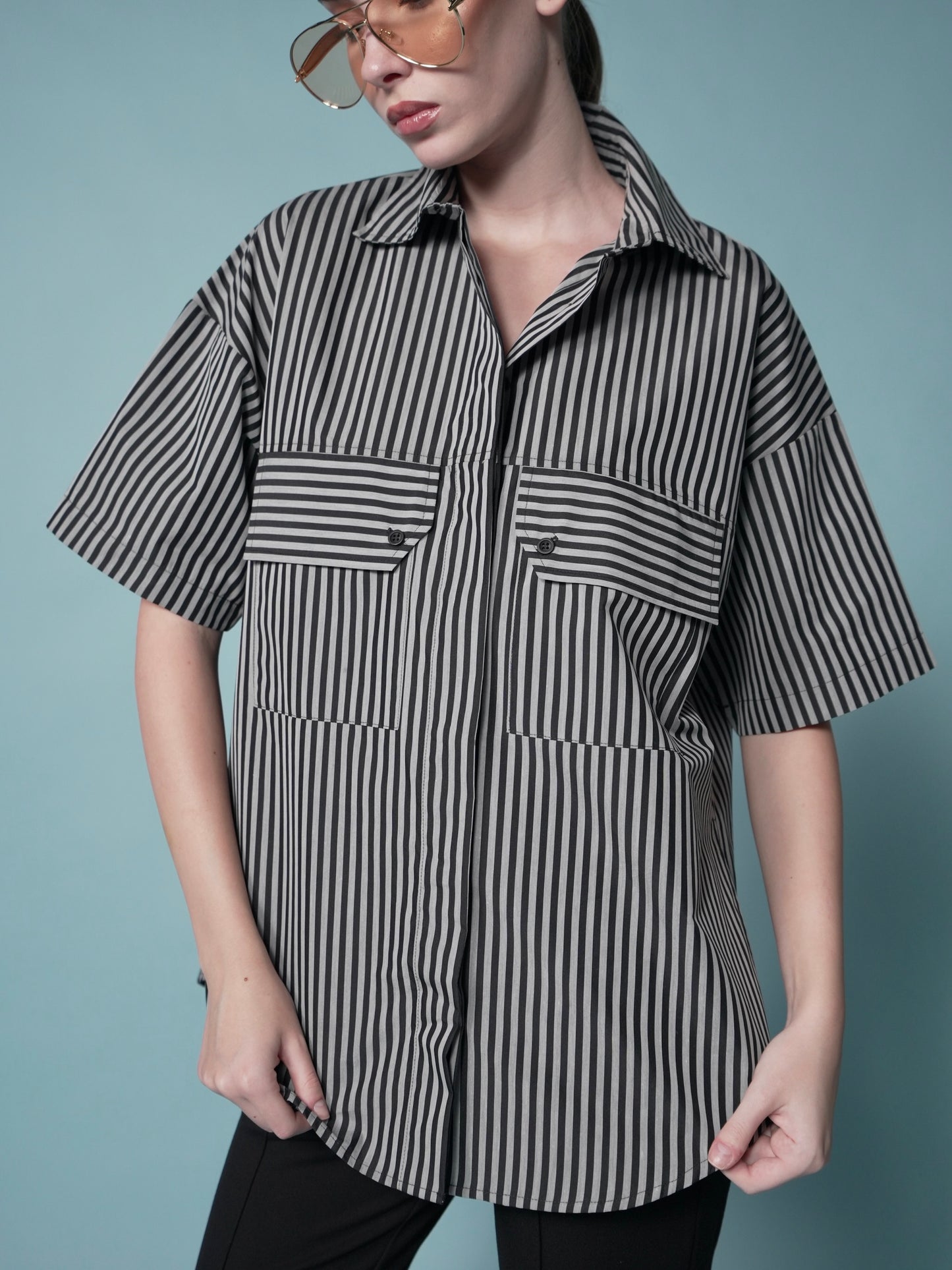 Jester Striped Oversized Polo