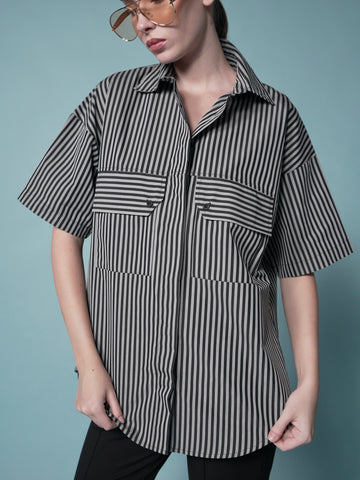 Jester Striped Oversized Polo