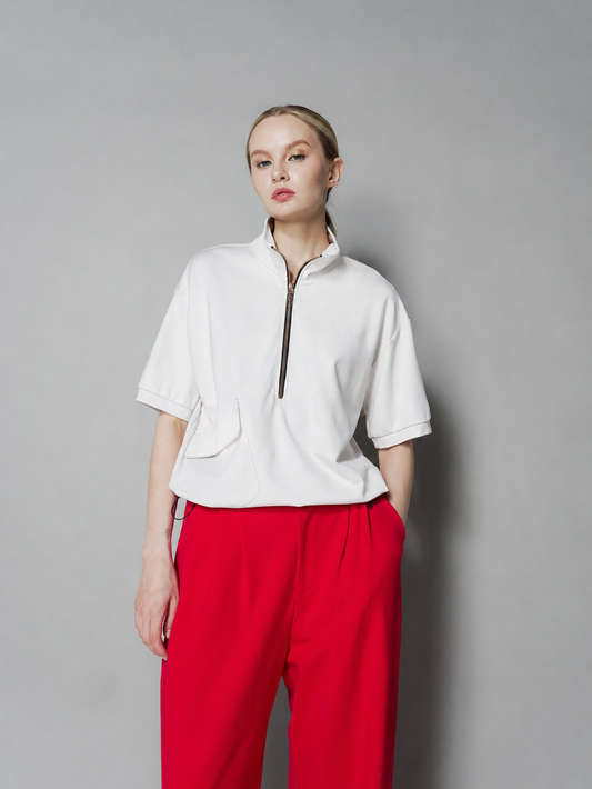Queenie Zip Top with Pocket