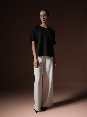 Vanjie Pleated Sleeve Top