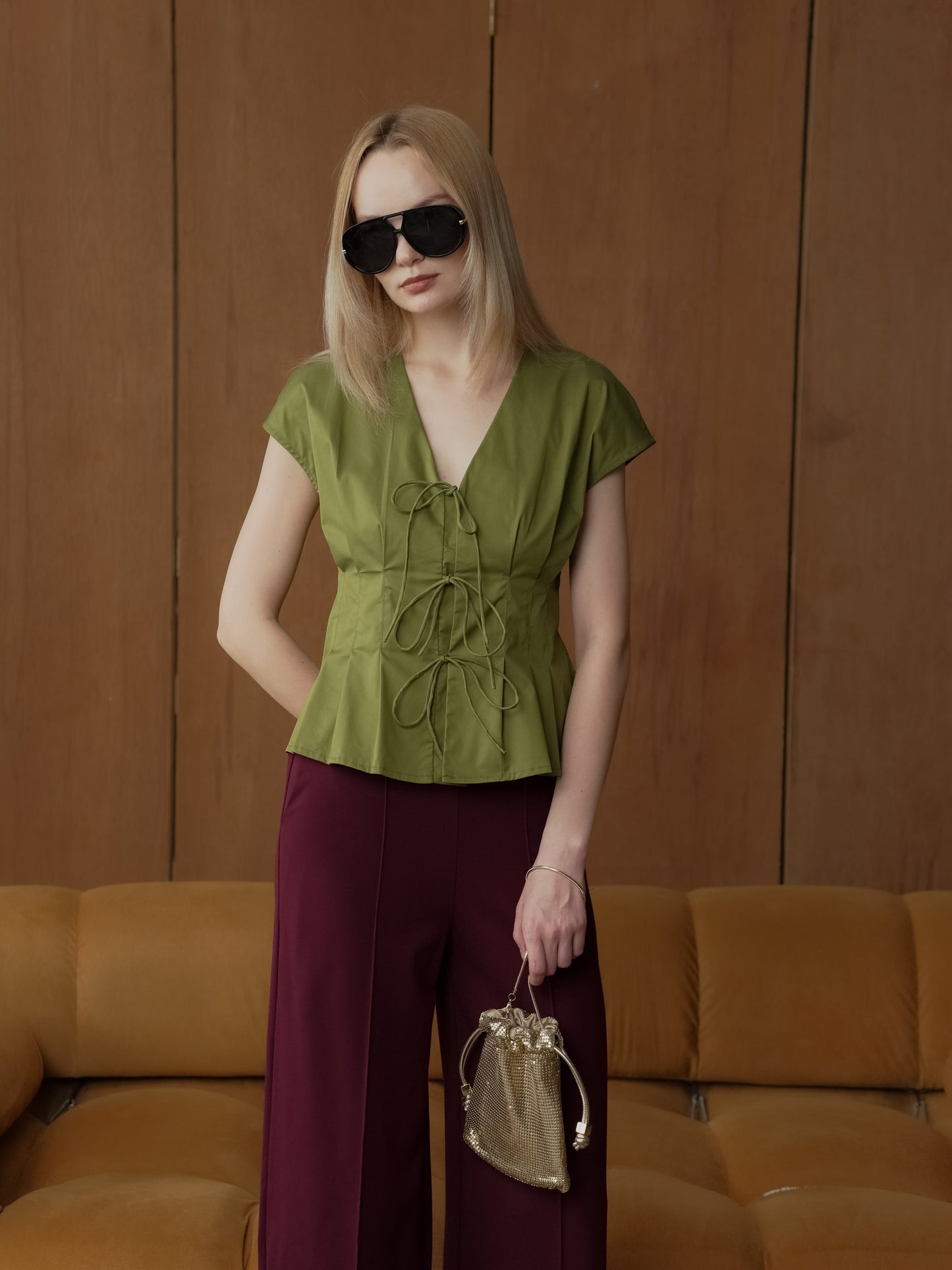 Gelli Pleated Tie Top