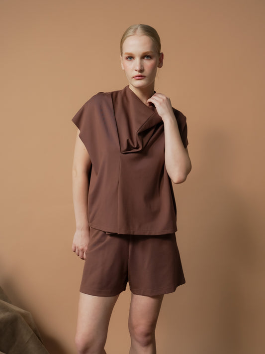 Sylvie Draped Neck Top