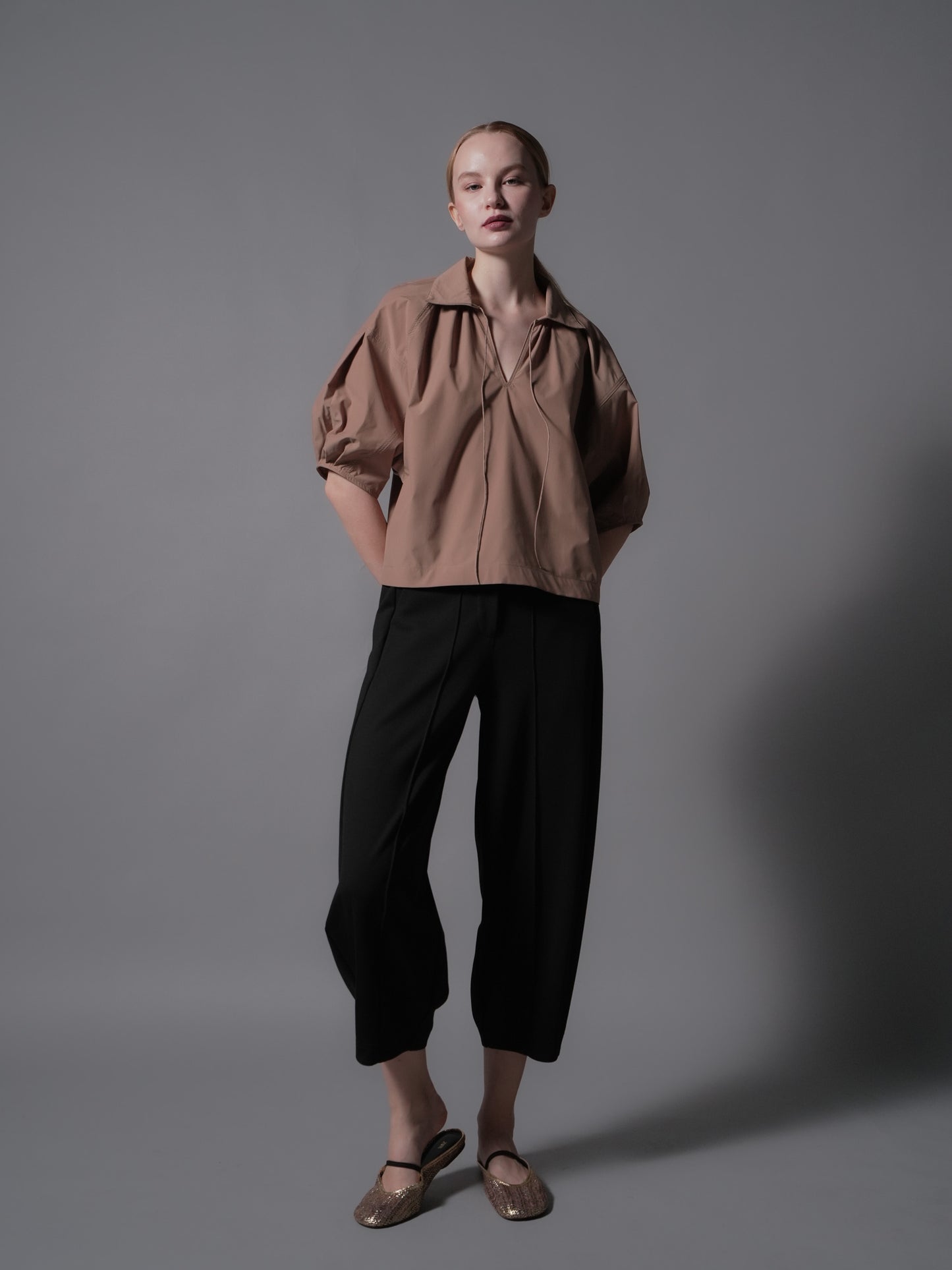 Anessa Tie Puff Sleeve Top