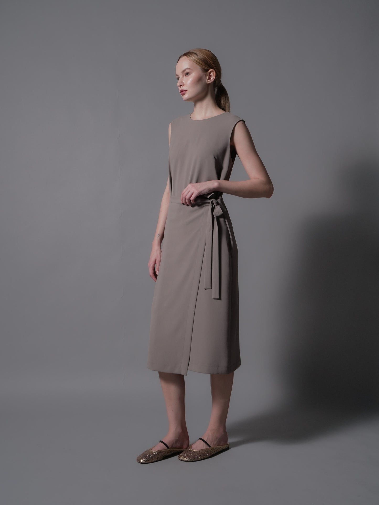 Tessie Wrap Panel Sleeveless Dress